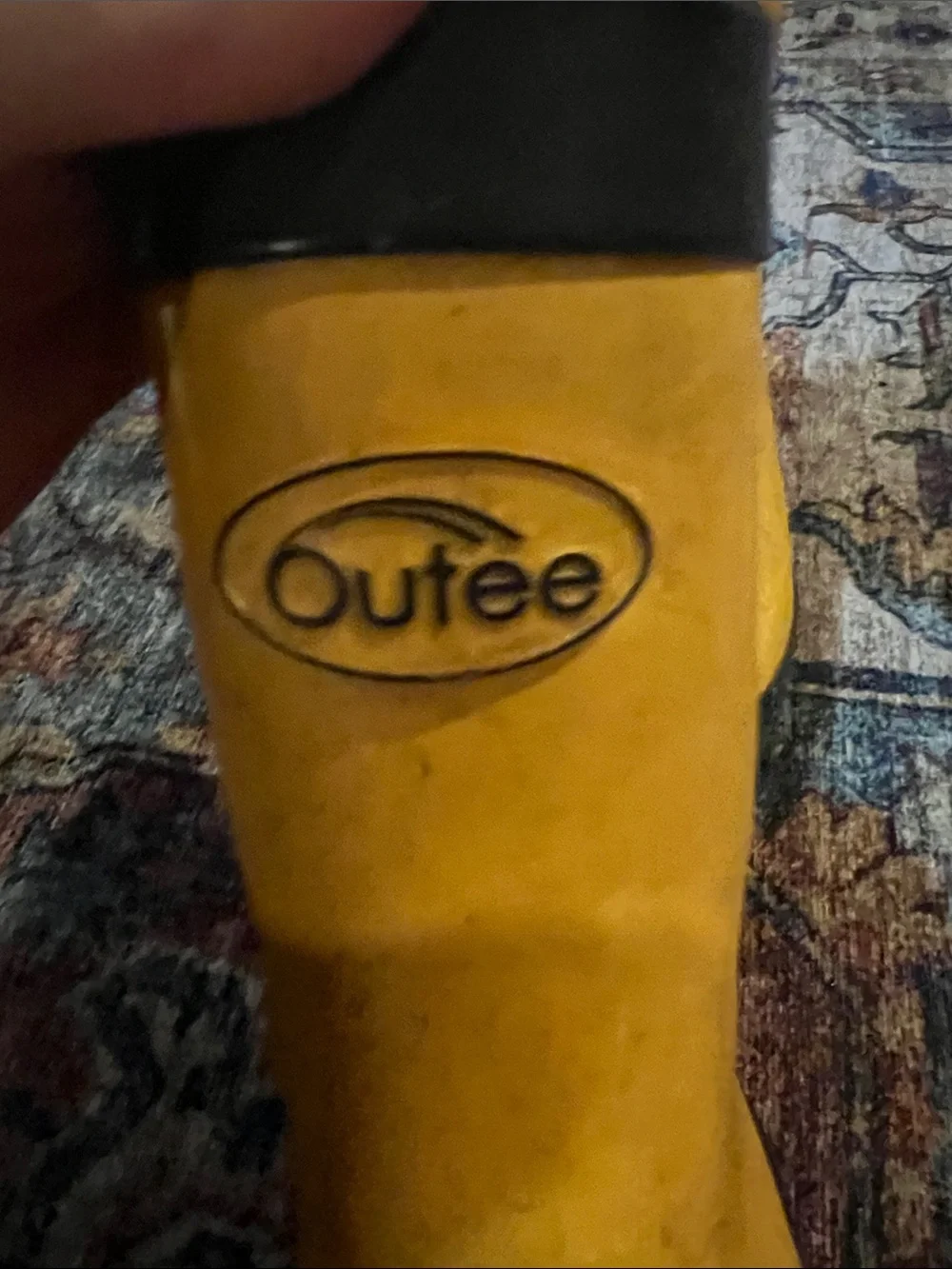 Kids 11 (toddler) Yellow Waterproof Rain Boots with Black Trim